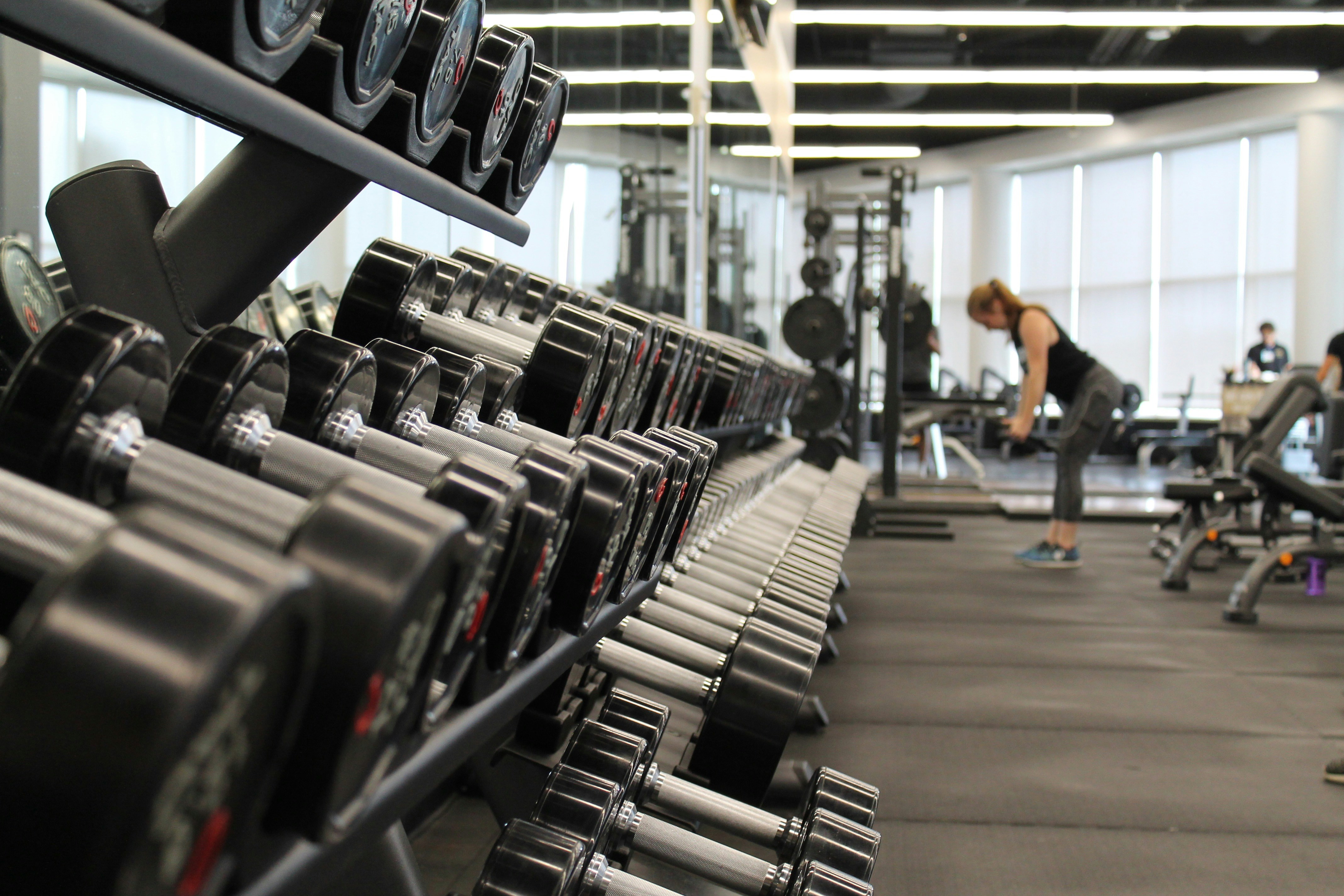Gym interior with equipment